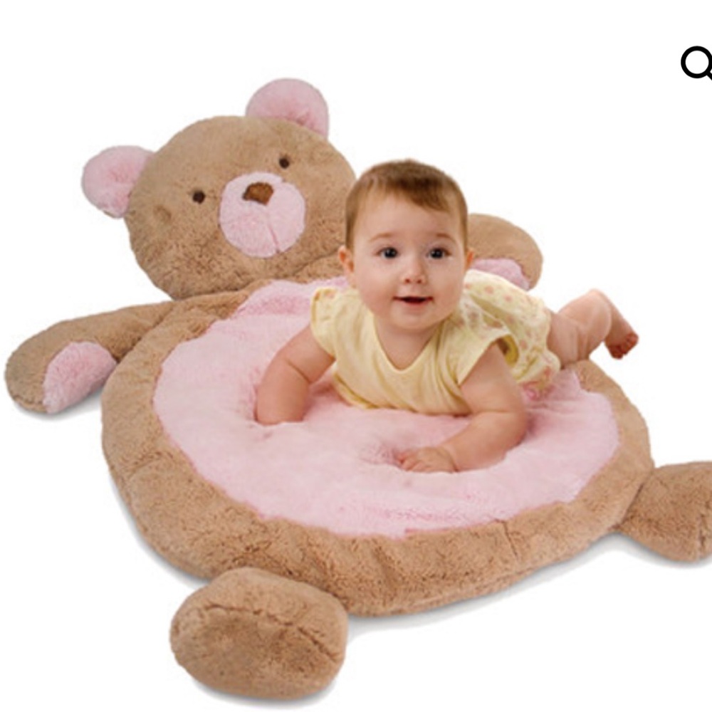 Mary Meyer Bestever Baby Mat, Pink Bear Tummy Time Mat Play Mat for Baby